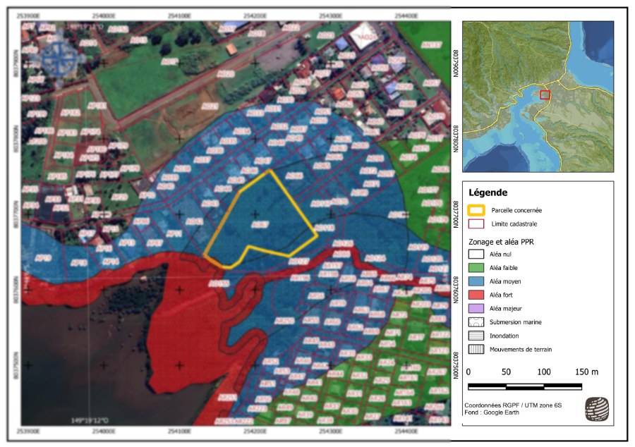 Planche de zonage et d'aléa PPR : submersion marine, inondation et mouvements de terrain